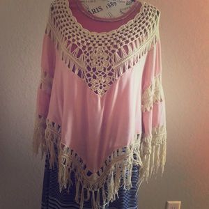 Bathing suit cover up or worn as shawl/cardigan